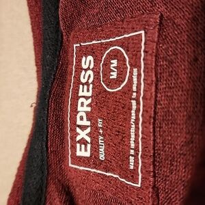 Men's Medium Express Maroon Knit Sweater